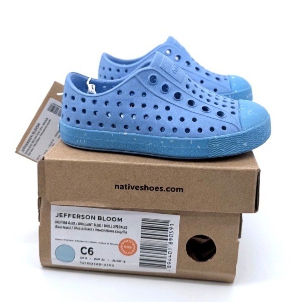 Native Jefferson Bloom Toddler Water Shoe Resting Blue Brilliant Blue Speckle C6